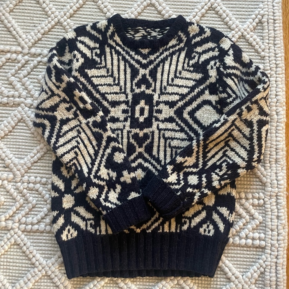 Vintage Wool Fair Isle Sweater M L